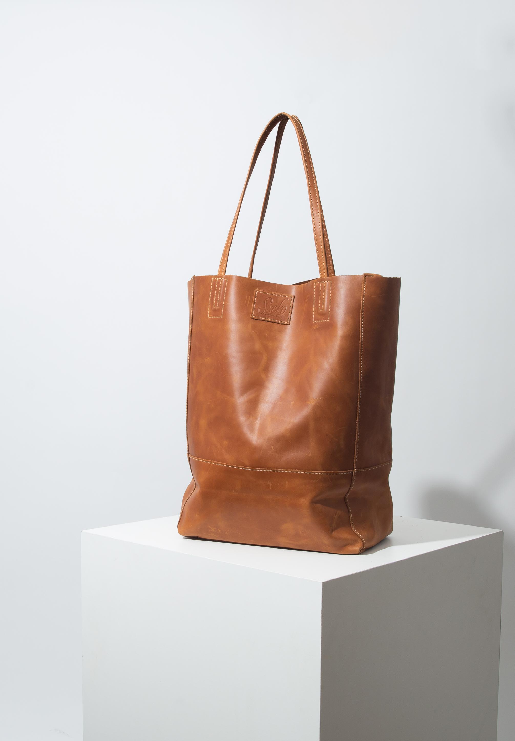 Brown Leather Bucket Bag W-Top Handles | Cute Bucket Bag W-Purse | Women Bucket Purse W-Convertible Straps | Designer Bucket Bag| Filinapo