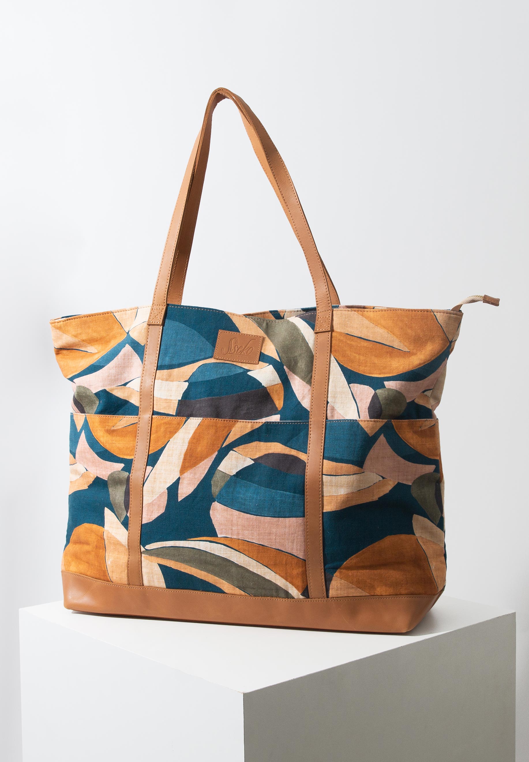 Brown Canvas Mini canvas shopping bag