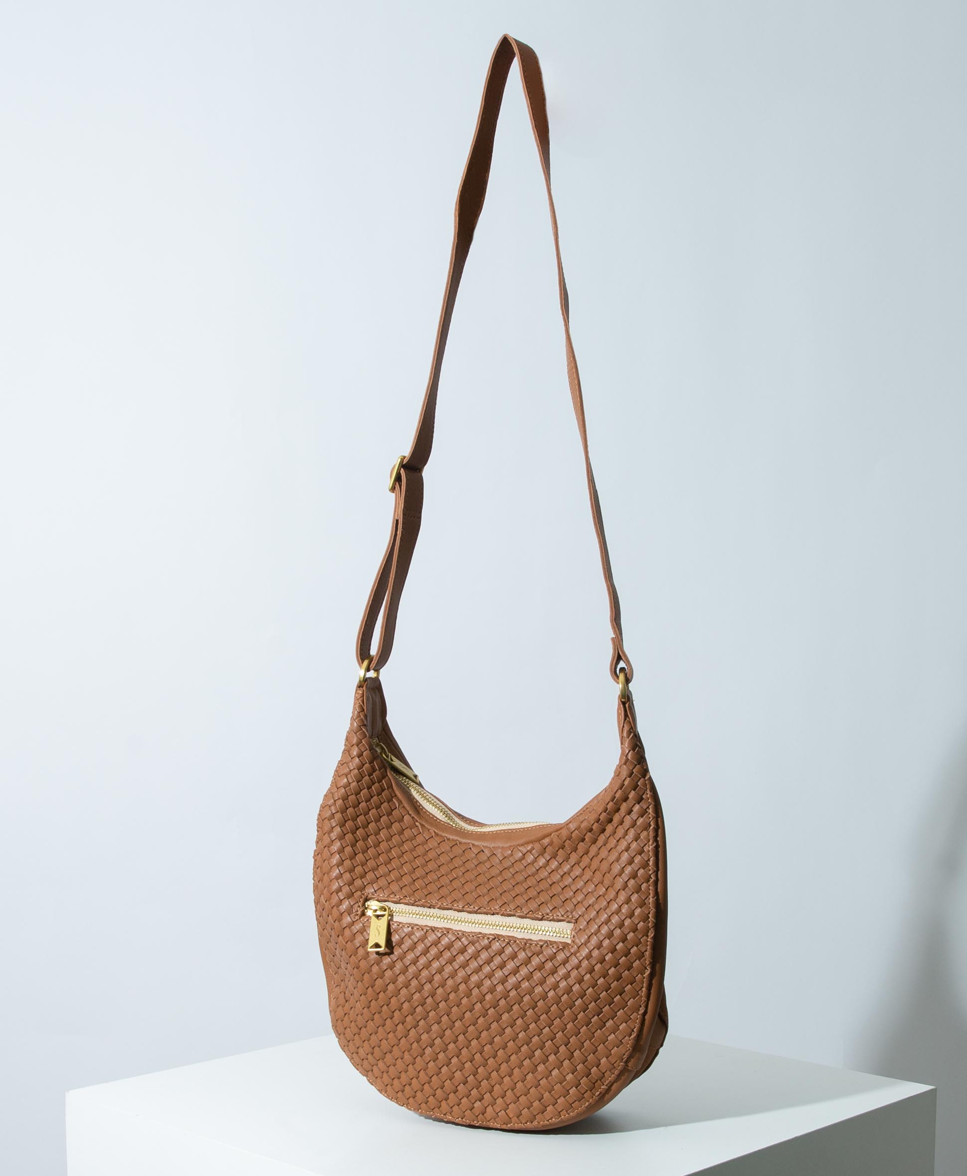 Rustic Multi-Toned Leather Messenger Bag